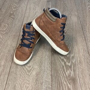 Wonder Nation-Boy's mid-top lace-up brown shoes size 4‎